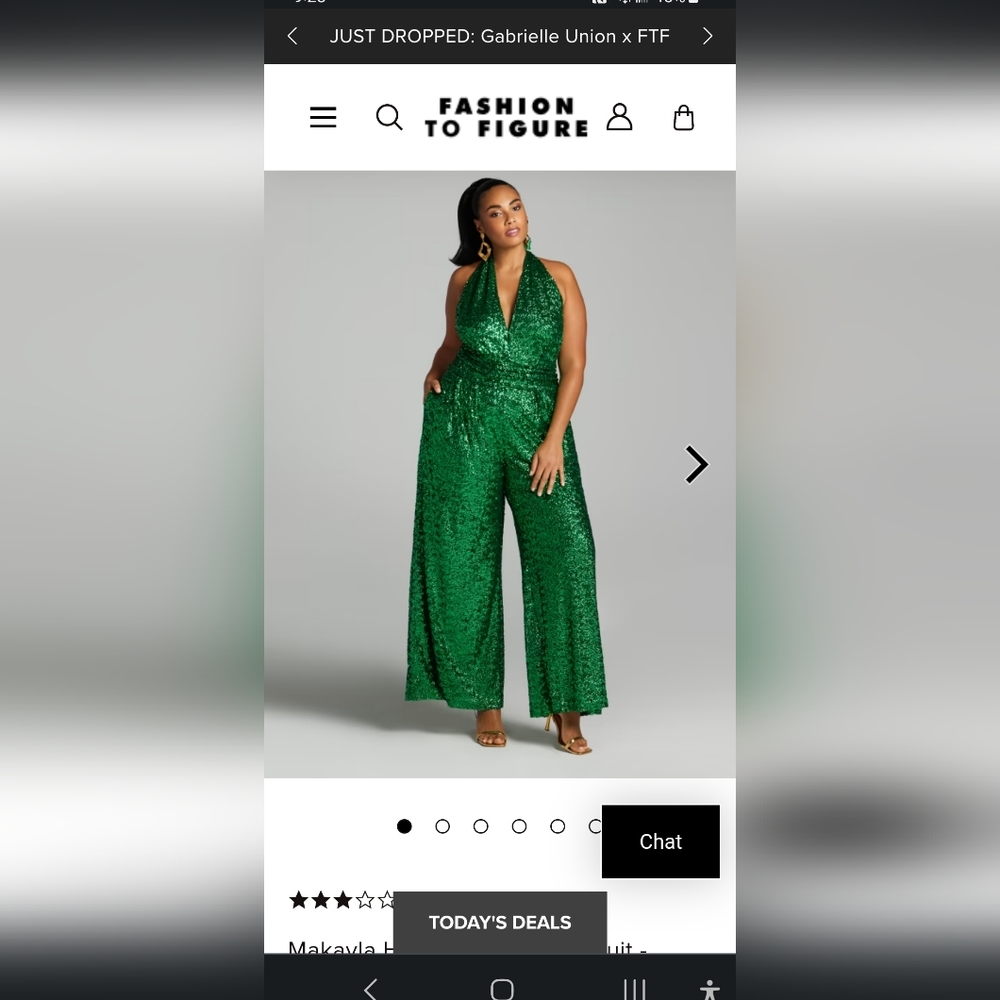 Green sequin jumpsuit